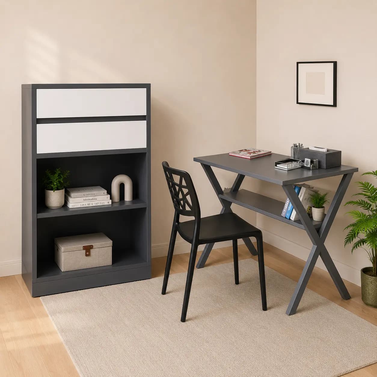 Study Table With Book Shelf Combo 4