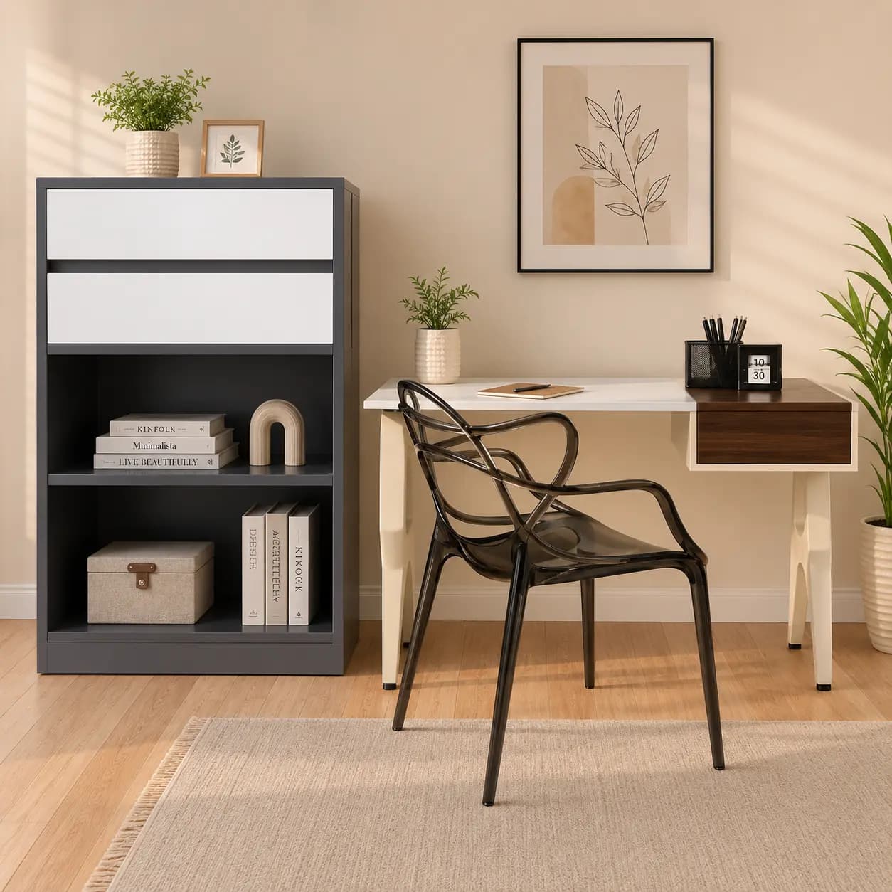 Study Table With Book Shelf Combo 5