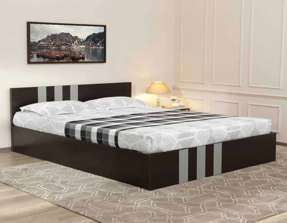 Avena Queen Double Bed Box  with Mattress And Side Table