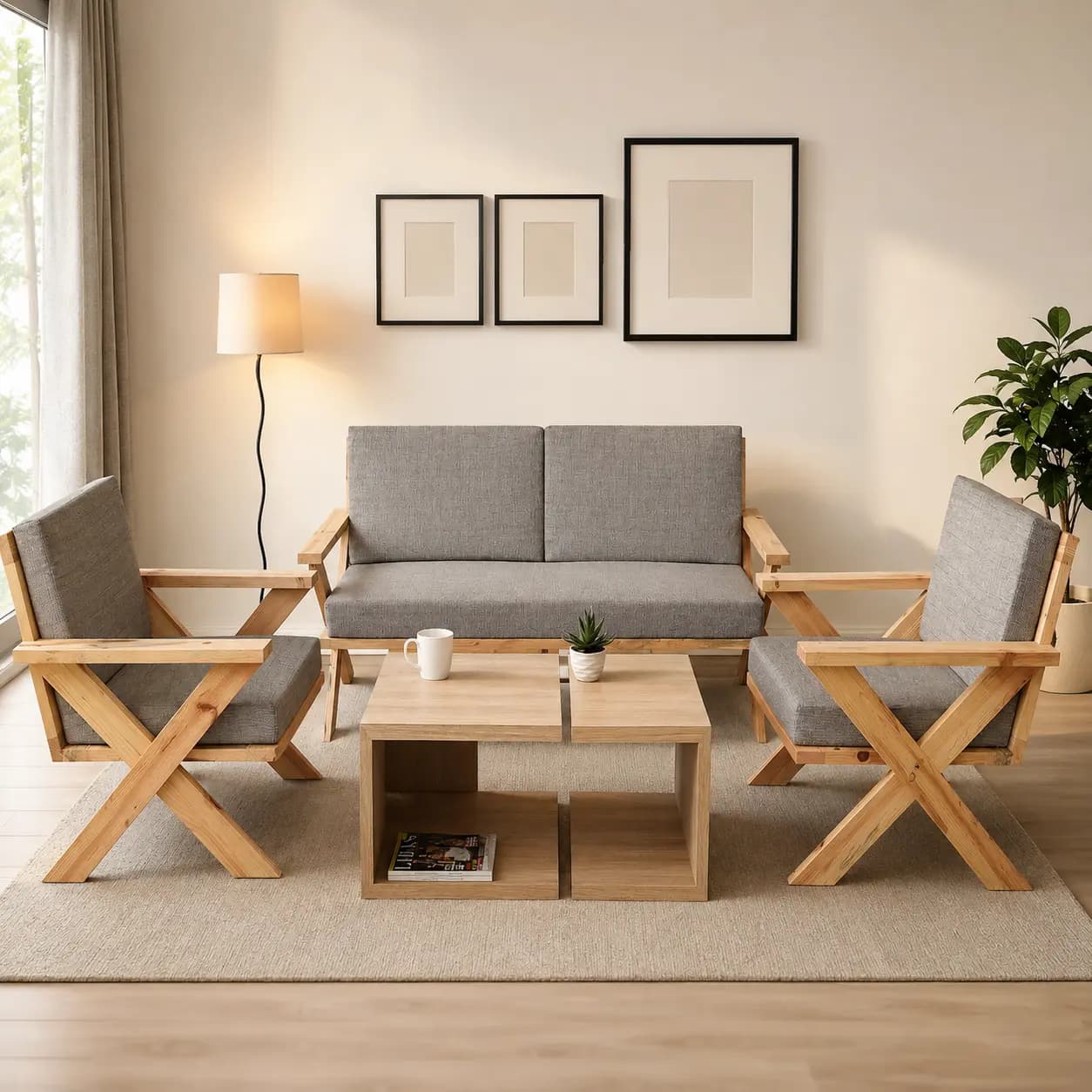 Greywood 3+1+1 Sofa Set