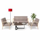 Amber Sofa Set 3+1+1 (Beige)