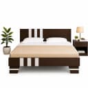 Avena Queen Double Bed with Mattress And Side Table