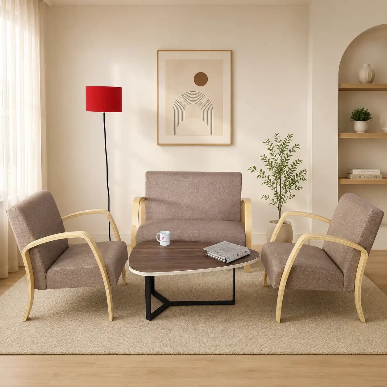 Amber sofa 2+1+1 Beige