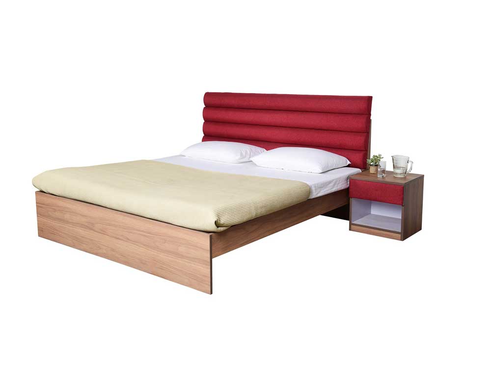 King size bed with side table deals